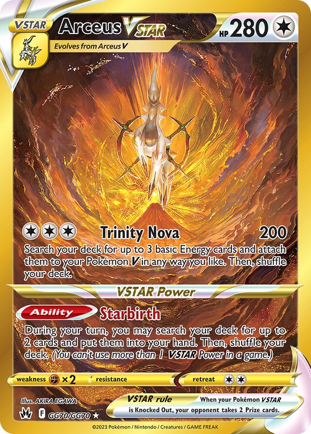 Arceus VSTAR - GG70/GG70: Crown Zenith (CRZ) (Damaged)