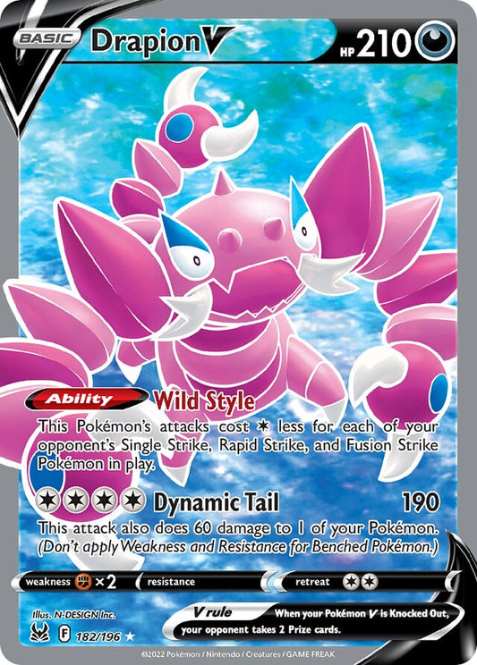 Drapion V - 182/196: Lost Origin (LOR) (Español)