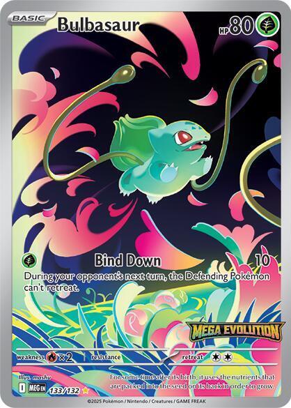 Bulbasaur - 133/132: Mega Evolution Stamp (MEG)
