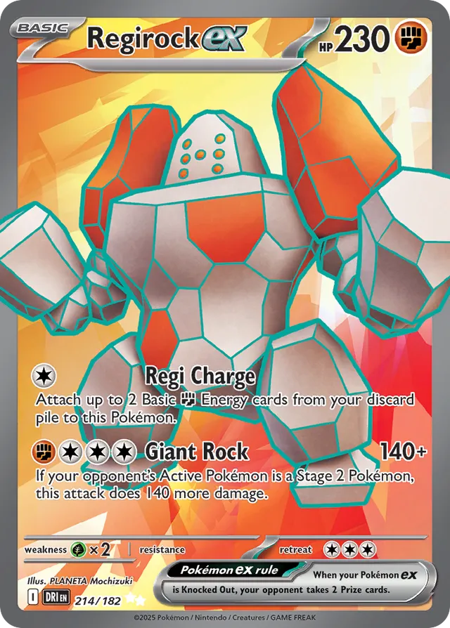 Regirock EX - 214/182: Destined Rivals (DRI)