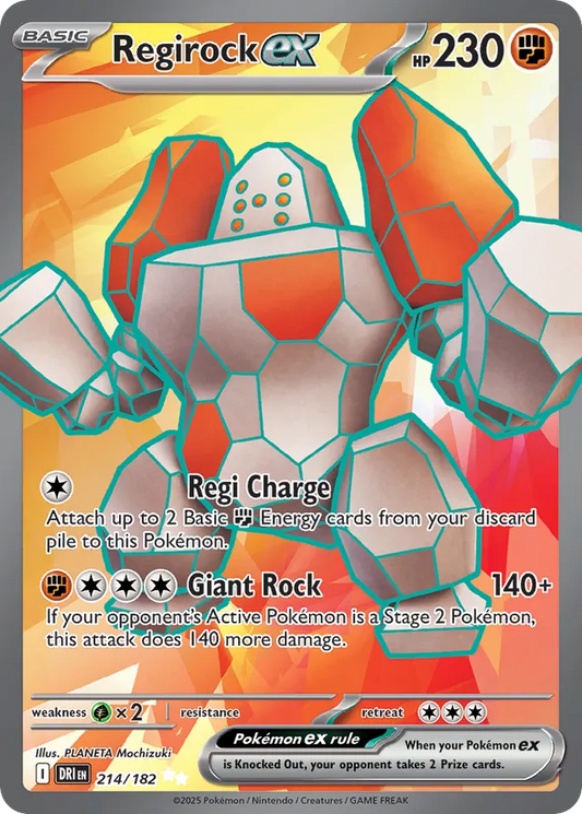 Regirock EX - 214/182: Destined Rivals (DRI)