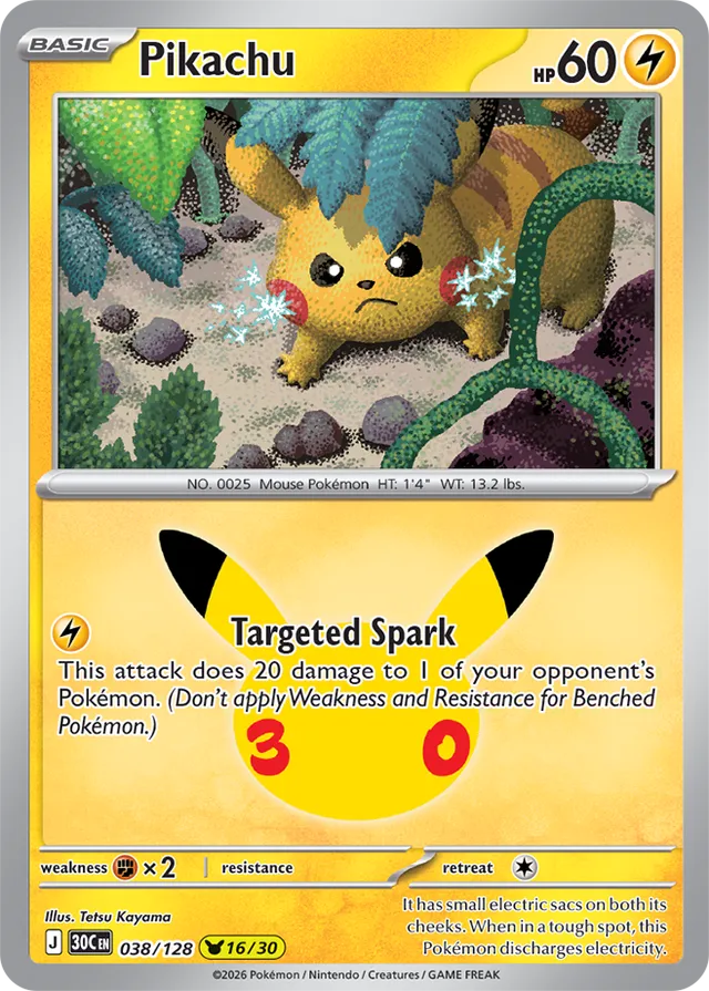 Pikachu 16/30 - 038/128: 30th Celebration (30C EN)