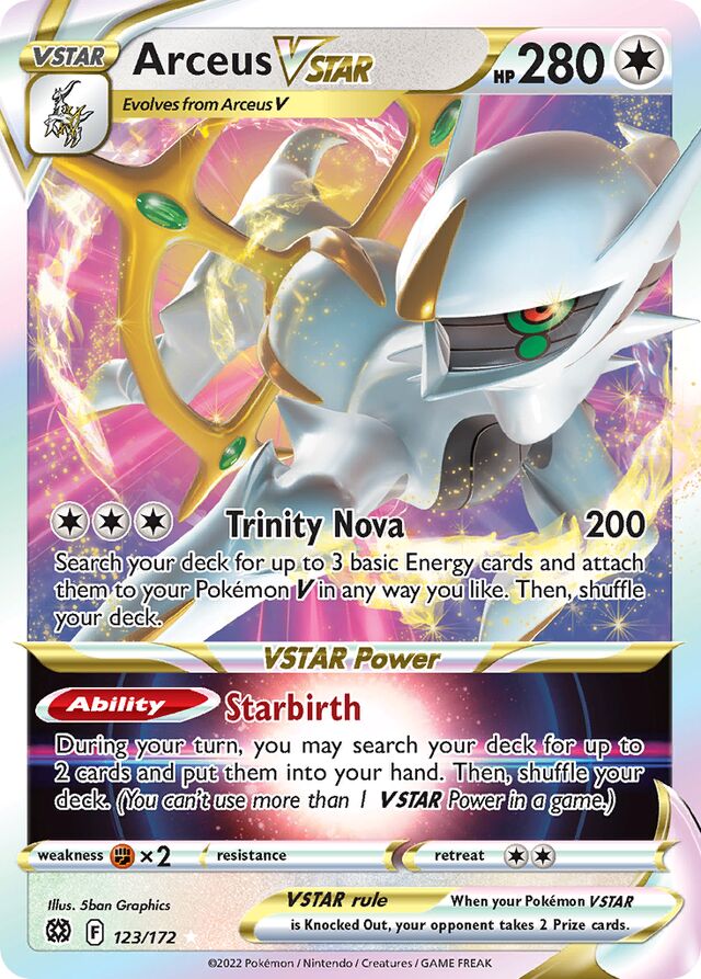 Arceus VSTAR - 123/172: Brilliant Stars (BRS) (Damaged)