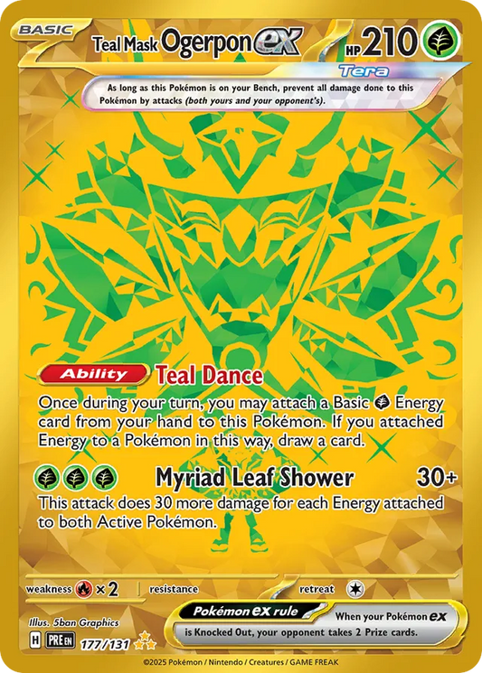 Teal Mask Ogerpon ex - 177/131: Prismatic Evolutions (PRE)