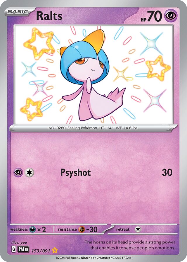 Ralts - 153/091: Paldean Fates (PAF)