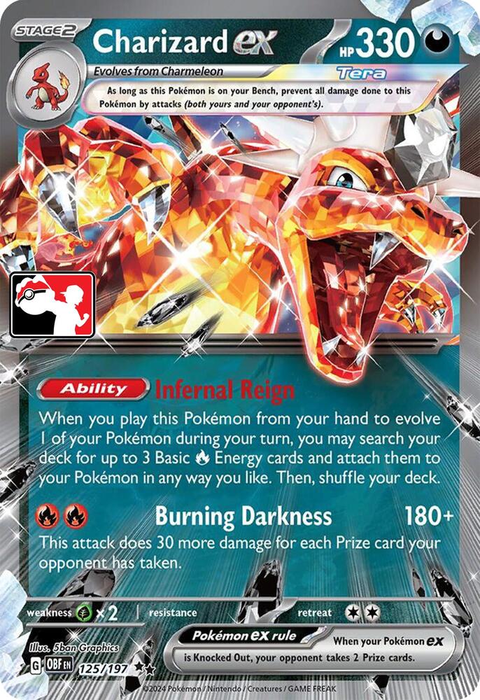Charizard ex (Play Prize Pack) - 125/197: Obsidian Flames (OBF) (Español)