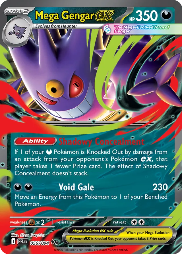 Mega Gengar ex - 056/094: Phantasmal Flames (PFL)