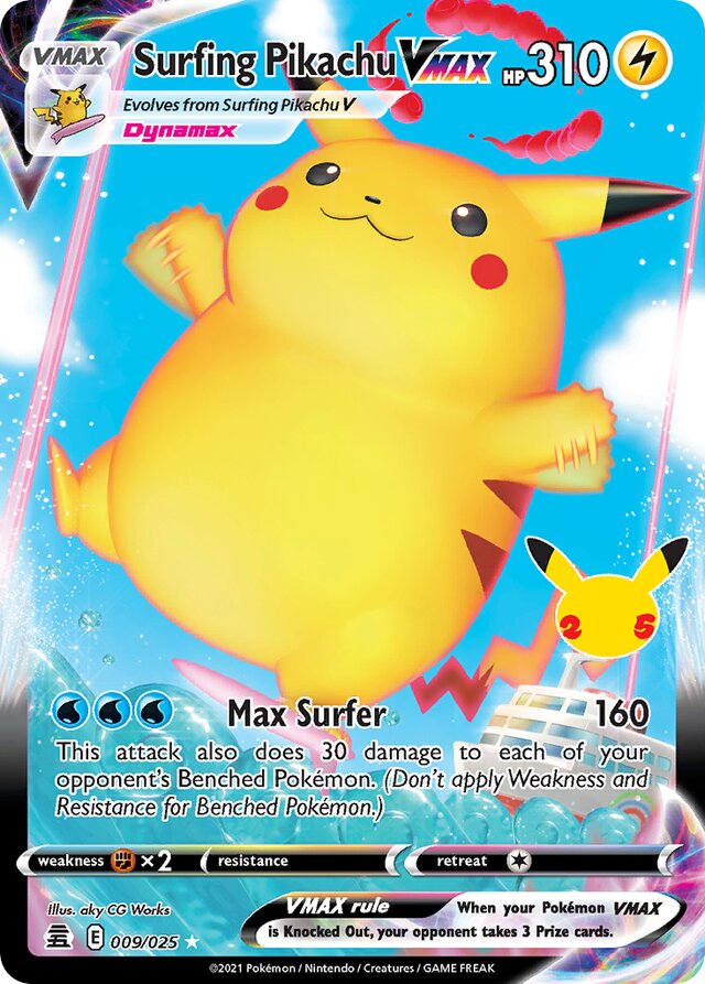 Surfing Pikachu VMAX - 009/025: Celebrations (CEL)