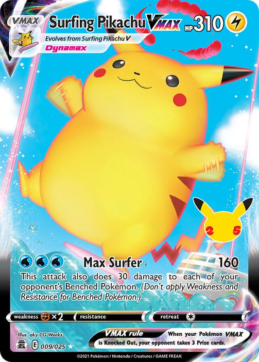 Surfing Pikachu VMAX - 009/025: Celebrations (CEL)