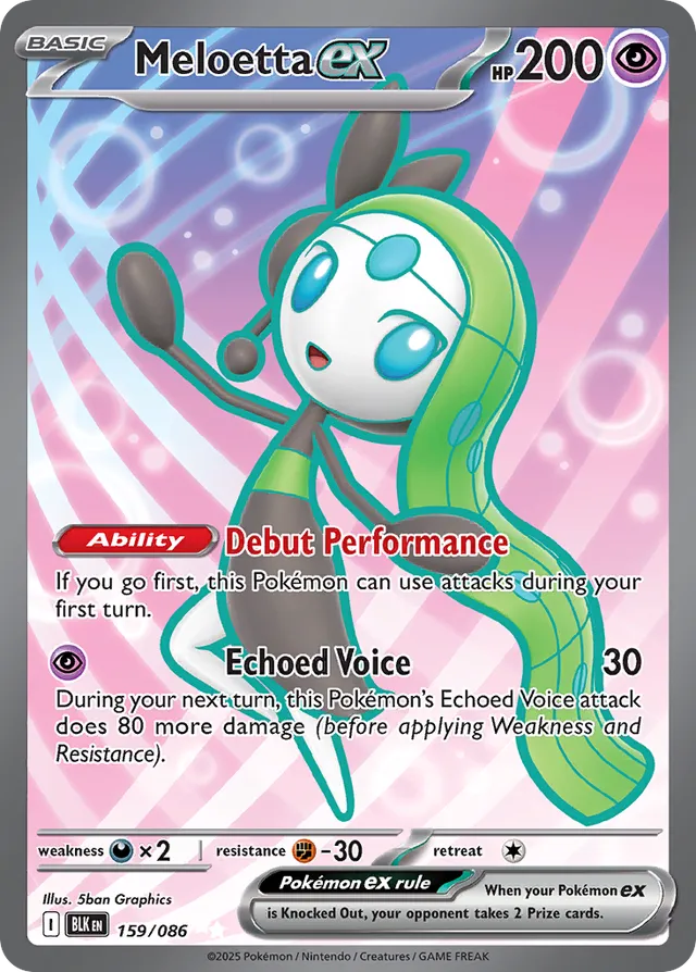 Meloetta EX - 159/086: Black Bolt (BLK)
