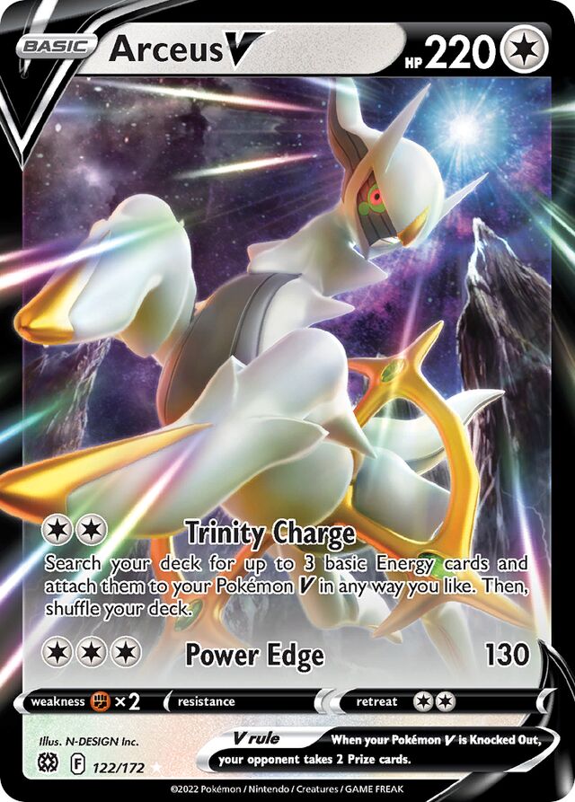 Arceus V - 122/172: Brilliant Stars (BRS) (Damaged)