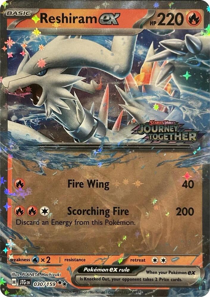 Reshiram ex (Estampa) - 030/159: Journey Together (JTG)