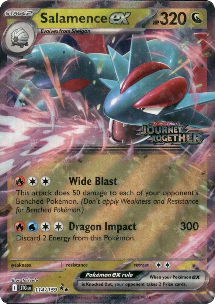 Salamence ex (Estampa) - 114/159: Journey Together (JTG)