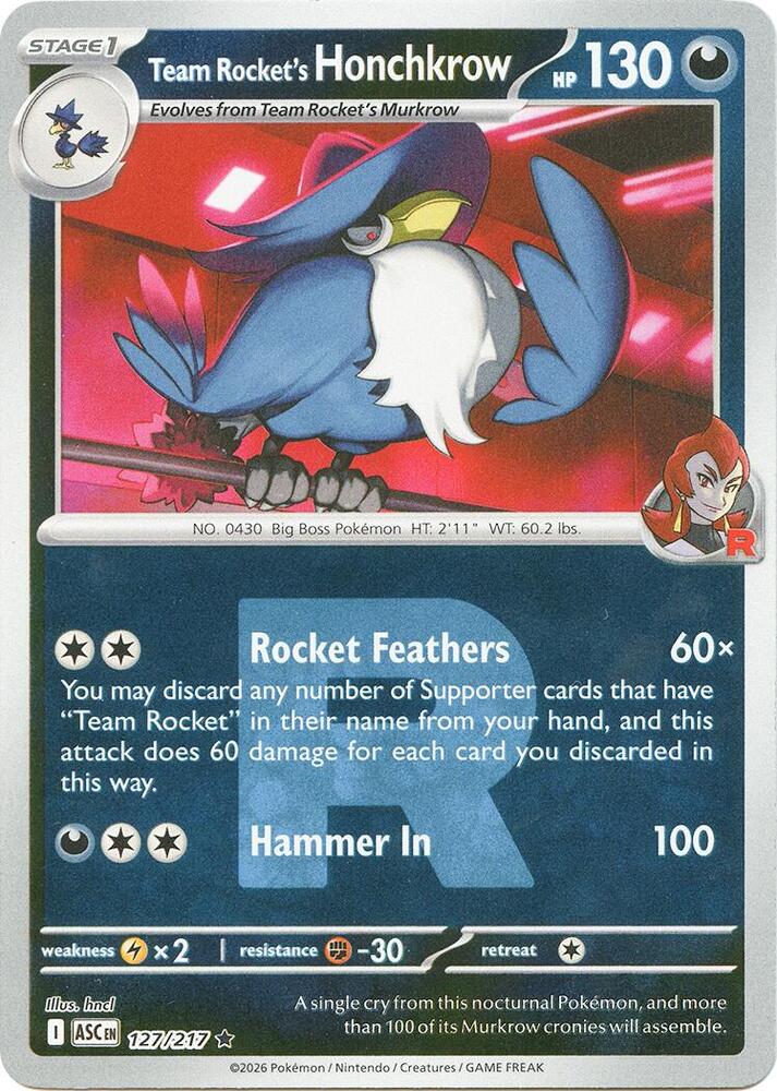 Team Rocket's Honchkrow - 127/217: Ascended Heroes (ASC)
