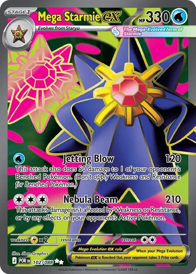 Mega Starmie EX - 102/088: Perfect Order (POR)