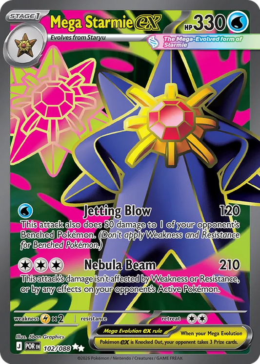 Mega Starmie EX - 102/088: Perfect Order (POR)