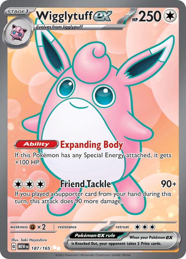 Wigglytuff ex - 187/165: Scarlet & Violet 151 (MEW)