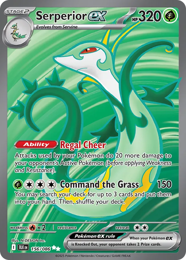 Serperior EX - 156/086: Black Bolt (BLK)