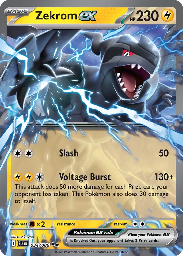Zekrom EX - 034/086: Black Bolt (BLK)