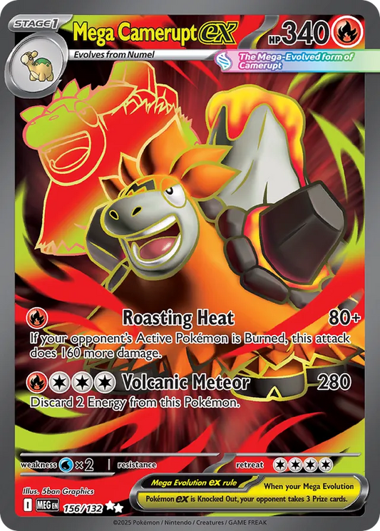 Mega Camerupt EX- 156/132: Mega Evolution (MEG)
