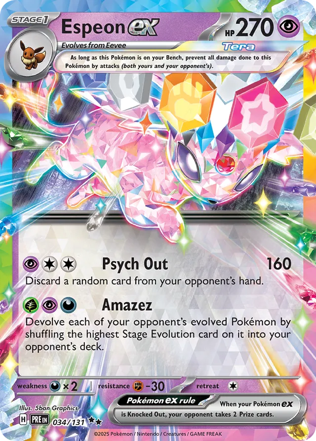 Espeon EX - 034/131: Prismatic Evolutions (PRE)