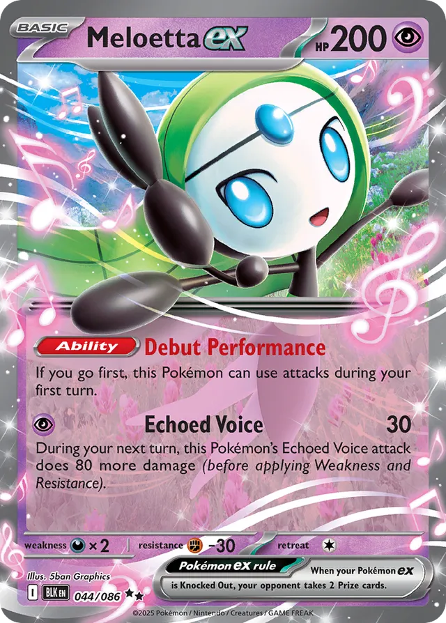 Meloetta EX - 044/086: Black Bolt (BLK)