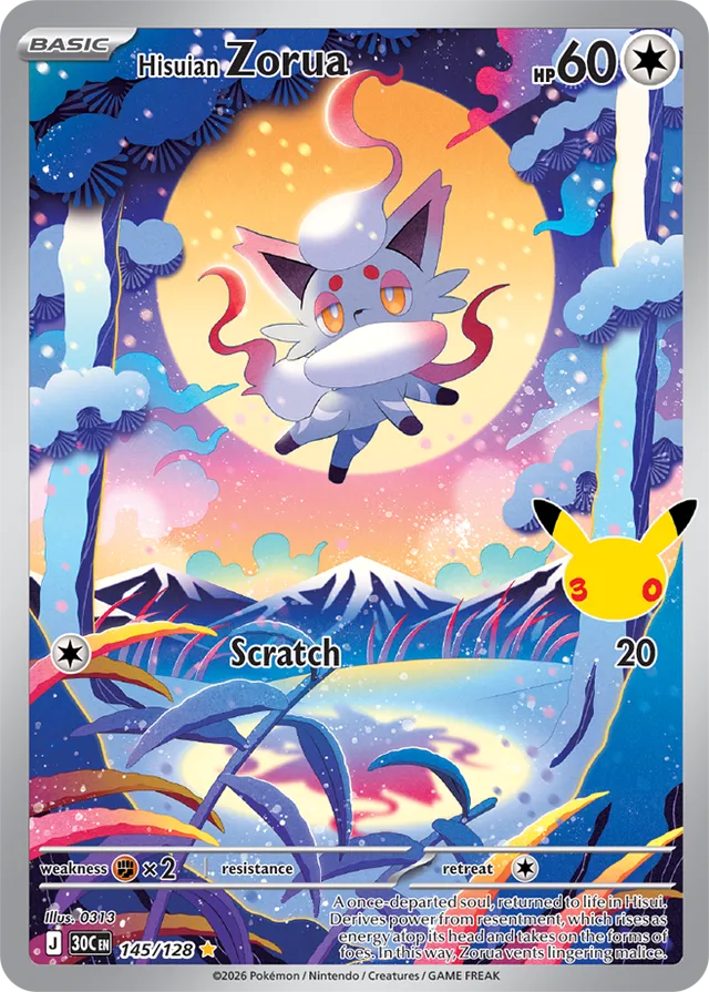 Hisuian Zorua - 145/128: 30th Celebration (30C EN)