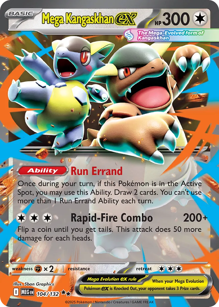 Mega Kangaskhan EX- 104/132: Mega Evolution (MEG)
