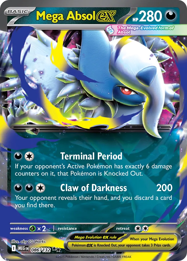 Mega Absol EX- 086/132: Mega Evolution (MEG)