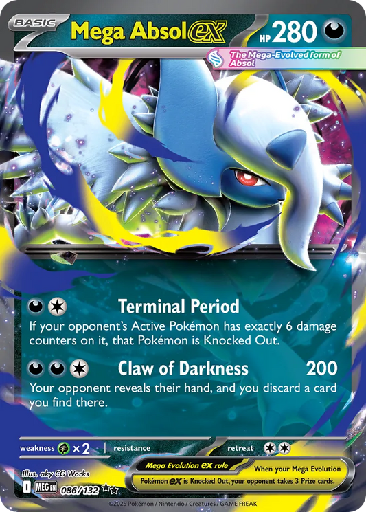 Mega Absol EX- 086/132: Mega Evolution (MEG)