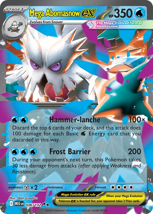 Mega Abomasnow EX- 036/132: Mega Evolution (MEG)