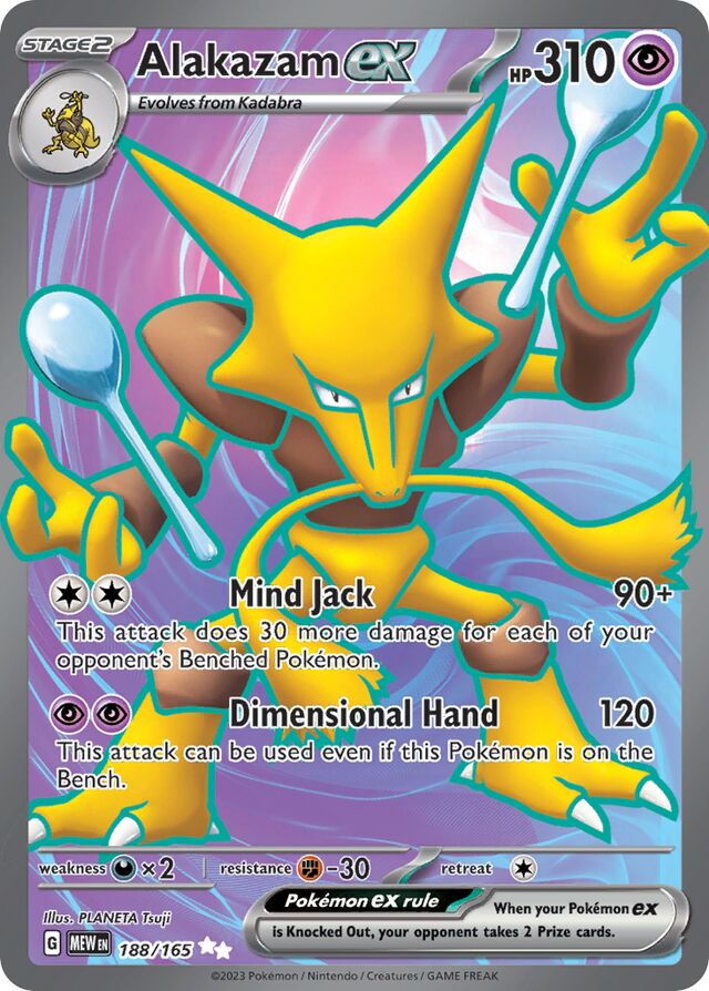 Alakazam EX - 188/165: 151 (MEW)