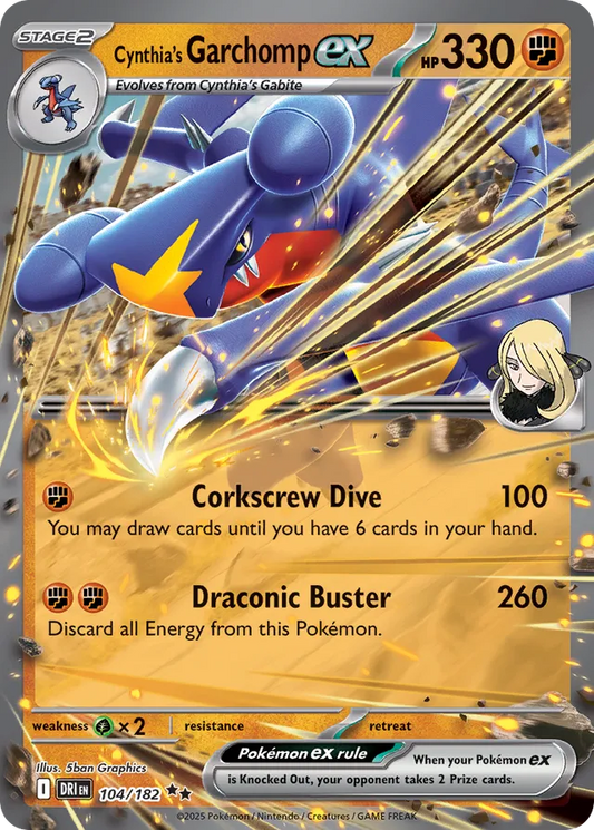 Cynthia's Garchomp EX - 104/182: SV (DRI)