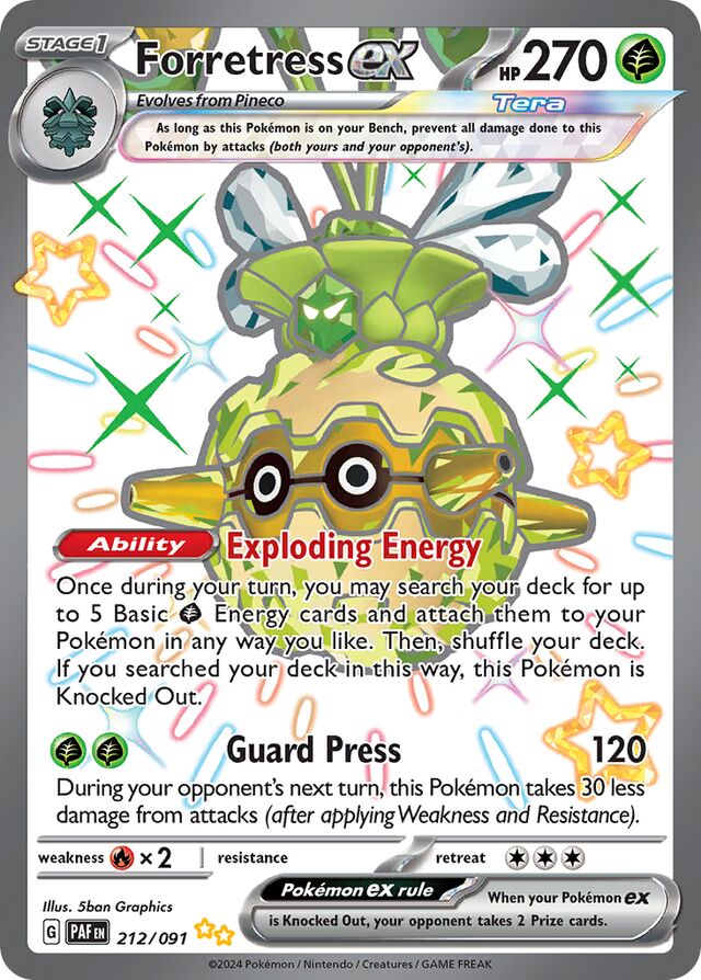 Forretress ex - 212/091: Paldean Fates (PAF)