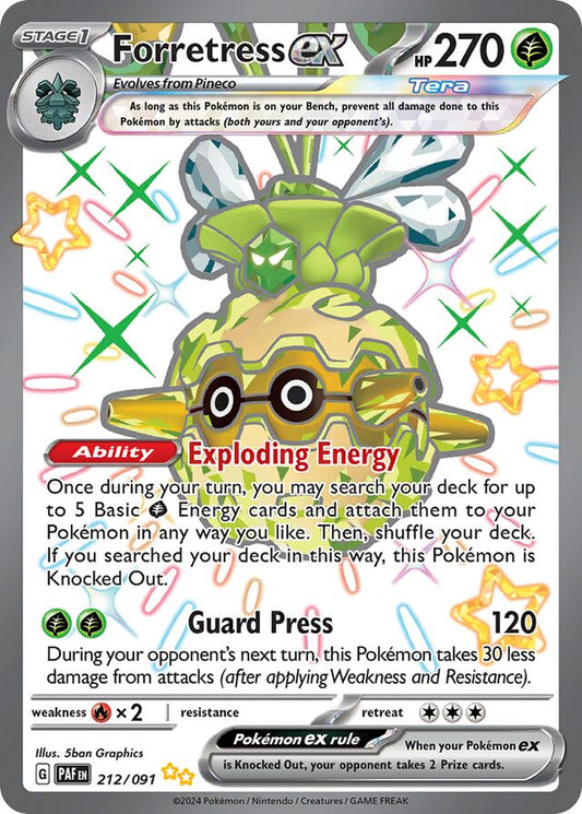 Forretress ex - 212/091: Paldean Fates (PAF)