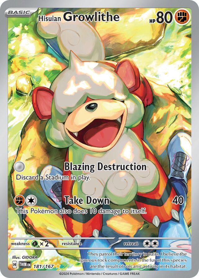 Hisuian Growlithe - 181/167: Twilight Masquerade (TWM)