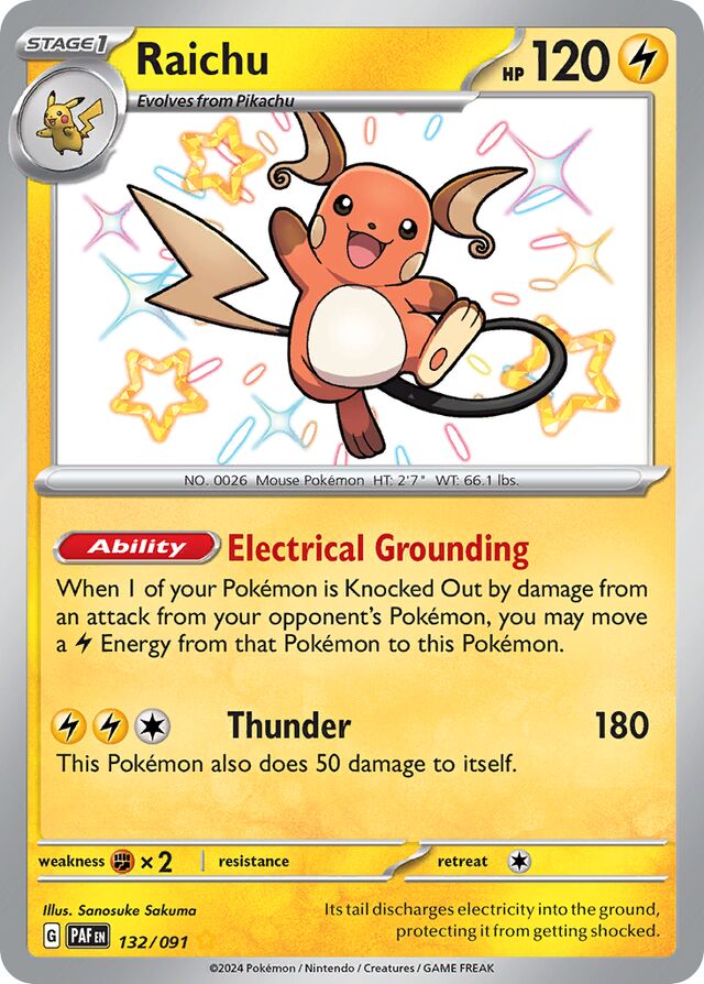 Raichu - 132/091: Paldean Fates (PAF)