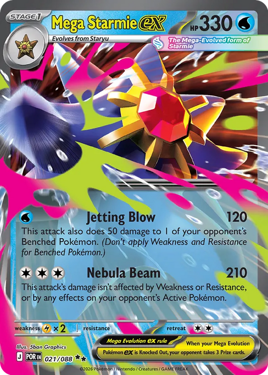 Mega Starmie EX - 021/088: Perfect Order (POR)