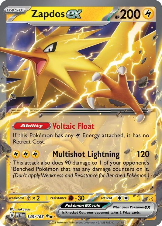 Zapdos EX - 145/165: S&V (MEW)