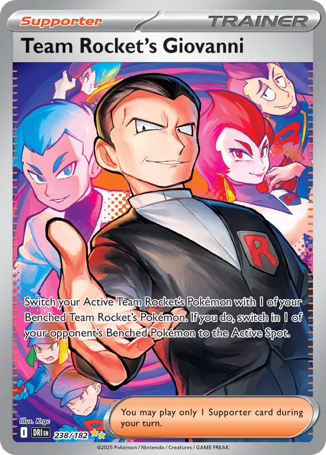 Team Rocket's Giovanni - 238/182: Destined Rivals (DRI) (Español)