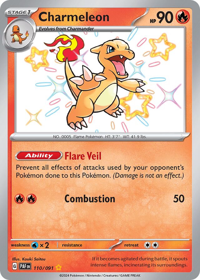 Charmeleon - 110/091: Paldean Fates (PAF)