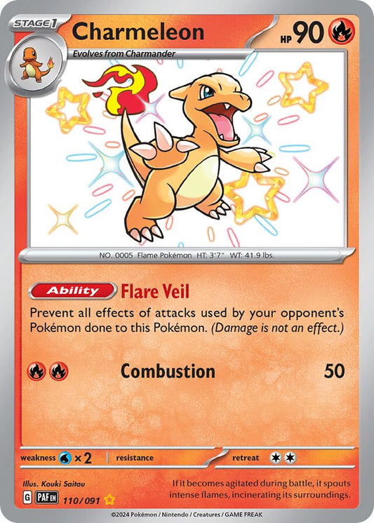 Charmeleon - 110/091: Paldean Fates (PAF)