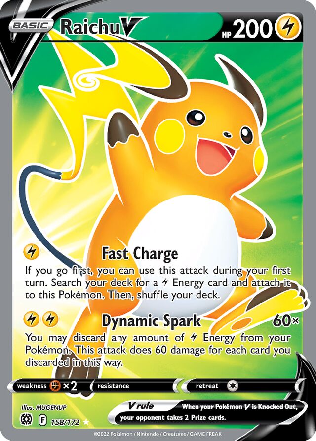 Raichu V - 158/172: Brilliant Stars (BRS)