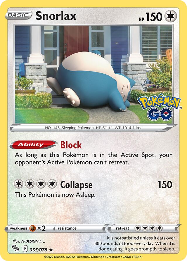 Snorlax - 055/078: Pokemon Go (PGO)