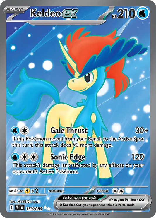 Keldeo EX - 159/086: White Flare (WHT)