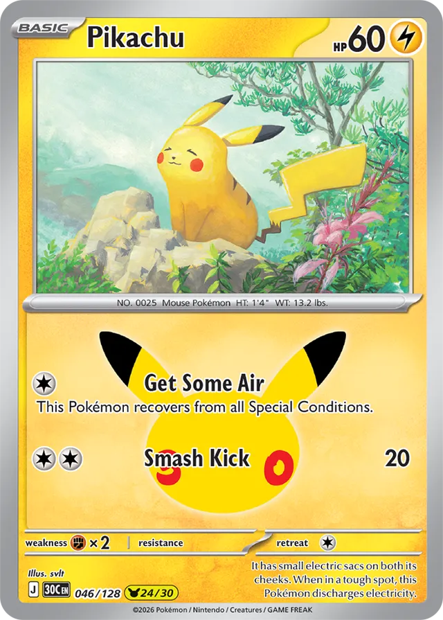 Pikachu 24/30 - 046/128: 30th Celebration (30C EN)