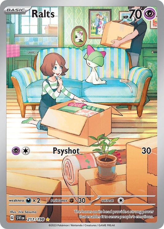 Ralts - 211/198: Scarlet & Violet (SVI) (Damaged)