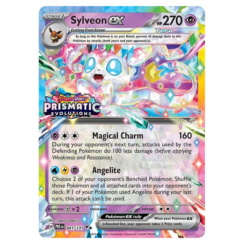 Sylveon EX (Stamped)- 041/132: Prismatic Evolutions (PRE)